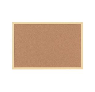 Bi-Office Pastel Cork Noticeboard Yellow Frame 600x400mm MC030011961