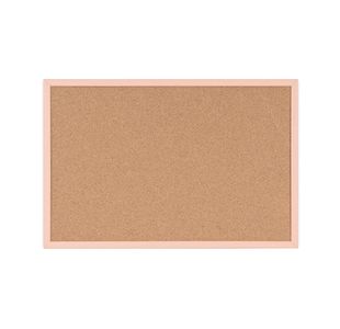 Bi-Office Pastel Cork Noticeboard Salmon Frame 600x400mm MC030011991