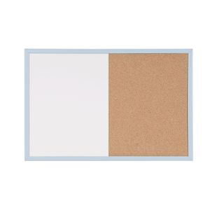 Bi-Office Pastel Magnetic Cork Combination Board Blue Frame 60x40cm MX03106981