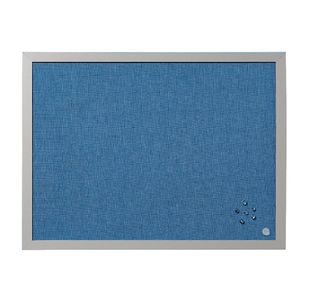 Bi-Office Blue Fabric Noticeboard Pearl Frame 60x45cm FB04130608