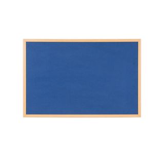 Earth Executive Felt Noticeboard 60x45cm Blue Oak MDF Frame FB0443239