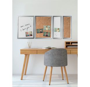Bi-Office Positive Flow Metallic Silver Message Boards (Pack of 4) SOR-035