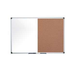 Bi-Office Maya Combination Board Cork/Drywipe Surface 80x60cm XA1302170