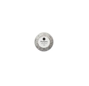 Bi-Office Push Pins Clear/Transparent (Pack of 200) PI0326