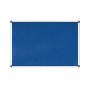 Bi-Office Aluminium Trim Felt Notice Board 900x600mm Blue FA0343170