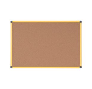 Bi-Office Industrial Ultrabrite Cork Board Yellow Aluminium Frame 200x120cm CA2811721