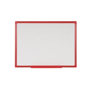 Bi-Office Maya Drywipe Gridded Whiteboard Red Frame 180x120cm MB8521206
