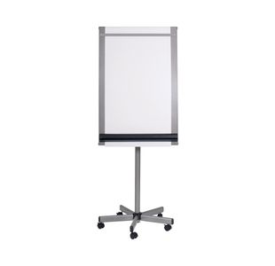 Bi-Office Roll Up Mobile Easel Magnetic Silver Finish Surface 70x100cm EA4822016