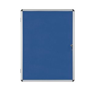 Bi-Office Enclore Felt Indoor Lockable Glazed Case 720x981x35mm Blue VT630107150