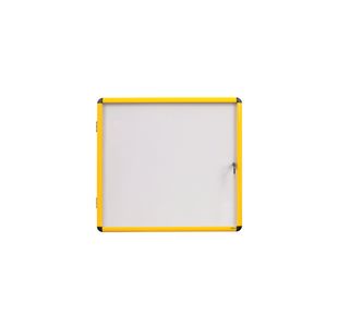Bi-Office Ultrabrite Magnetic Display Case Acrylic Yellow Aluminium Frame 6xA4 VT6201601511
