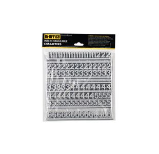 Bi-Office Changeable Letter Boards Characters 19mm Silver (Pack of 264) CAR0402