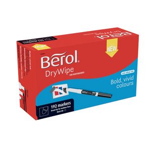 Berol Drywipe Marker Broad Black (Pack of 192) 1984897