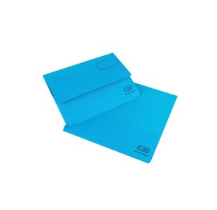 Elba Strongline Document Wallet Bright Manilla Foolscap Blue (25 Pack) 100090140