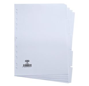 Elba 5-Part Divider 160gsm Manilla Multipunched A4 White 100204880
