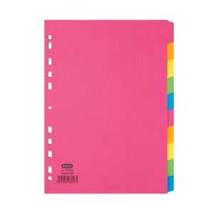 Elba 10-Part Manilla Bright Dividers 160gsm A4 Assorted 400008300