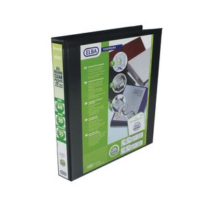 Elba Panorama 25mm 2 D-Ring Presentation Binder A4 Black (6 Pack) 400008411