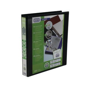 Elba Panorama 25mm 4 D-Ring Presentation Binder A4 Black (6 Pack) 400008414
