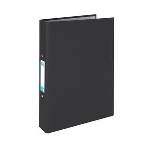 Elba 25mm Ring Binder Paper Over Board A4 Black Pack of 10 400033495