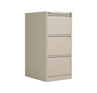 Bisley 3 Drawer Filing Cabinet 470x622x1016mm Goose Grey BS3EGY