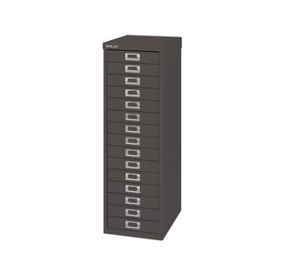Bisley 15 Multidrawer Cabinet 279x380x860mm Black BY39950
