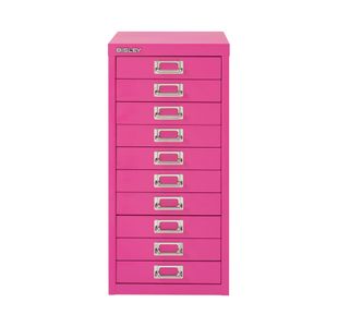 Bisley 10 Multidrawer Cabinet 279x380x590mm Fuchsia BY78742