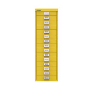 Bisley 15 Multidrawer Cabinet 279x380x860mm Canary Yellow BY78745