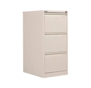 Bisley 3 Drawers Filing Cabinet Lockable 470x622x1016mm Chalk BS3E/CHK