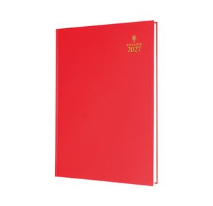 Collins A5 Desk Diary Week To View Red 2027 35-15.27
