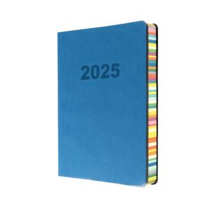 Collins Edge Rainbow A5 Diary Day Per Page with Appointments 2025 Blue ED151.U57-25