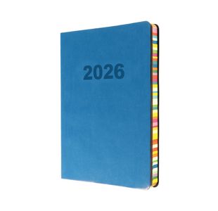 Collins Edge Rainbow Diary Week To View A5 Blue 2026 ED153.U57-26