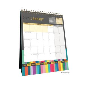 Collins Edge Rainbow Desk Calendar Month To View 2027 EDDC-27