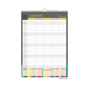 Collins Edge Wall Calendar Month To View A3 2027 EDFC135.27