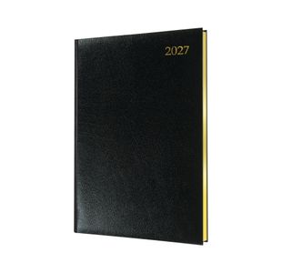 Collins Quarto Diary Week To View Appointment Black 2027 QB7-27