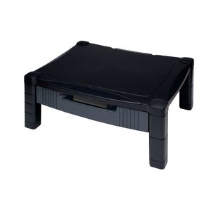 Contour Ergonomics Adjustable Monitor Stand with Drawer Black CE77685