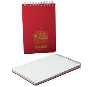 Exacompta Ruled Watershed Waterproof Book 101x156mm Red 2291