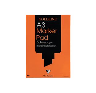 Clairefontaine Goldline 30 Sheet 70gsm Marker Pad A3 White GPB1A3