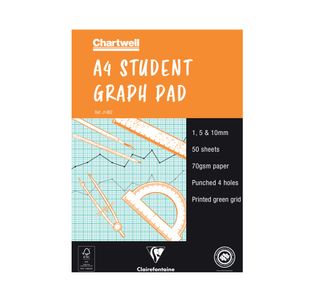 Chartwell 1/5/10mm Graph Pad A4 50 Leaf J14B