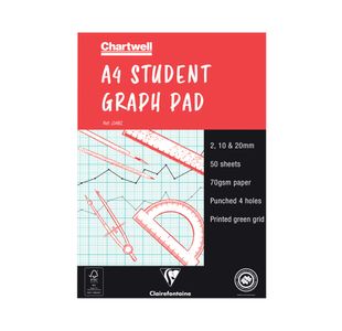 Chartwell 2/10/20mm Graph Pad A4 50 Leaf J34B