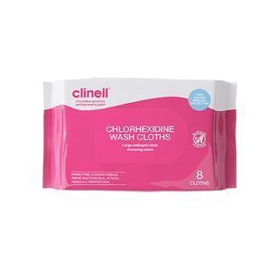 Clinell Chlorhexidine Wash Cloths (Pack of 80 CHGWC8