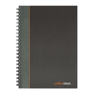 Ideal A4 Cashbook Wiro Feint 192 Pages Black 6428W