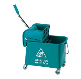Mobile Mop Bucket and Wringer 20 Litre Green 101248 GRN