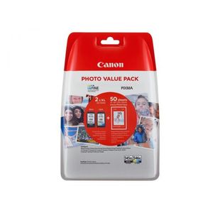 Canon PG-545XL/CL-546XL Ink Cartridges High Yield + Photo Paper Value Pack 8286B006
