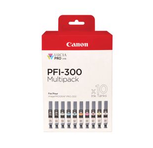 Canon PFI-300 Ink Cartridges MBK/C/M/Y/PBK/CO/GY/R/PC/PM Multipack 4192C008