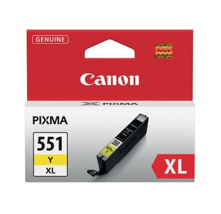 Canon CLI-551XLY Ink Cartridge High Yield Yellow 6446B001