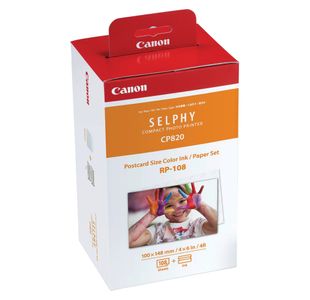 Canon RP-108 Colour Ink + 100 x 148mm Paper Set 108 Sheets 8568B001