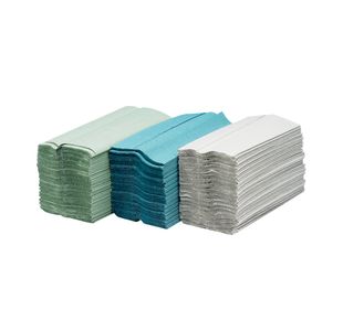 Maxima Green 2-Ply C-Fold Hand Towels 162 sheets White (Pack of 15) 1104061