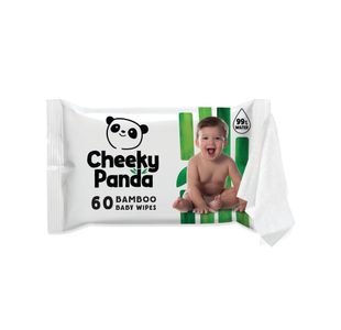 Cheeky Panda Sustainable Bamboo Baby Wipes x60 Wipes Unscented (Pack of 12) BABYW-GBR