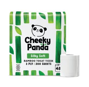 Cheeky Panda 3-Ply Toilet Tissue 200 Sheets Plastic Free (Pack of 48) PFTOILT48