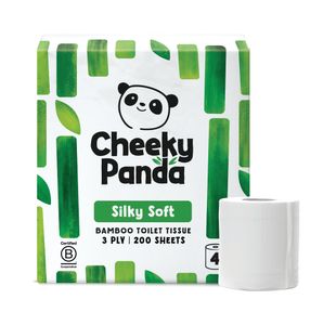 Cheeky Panda 3-Ply Silky Soft Toilet Tissue 200 Sheets 4 Rolls per Pack (Pack of 6) 1102181