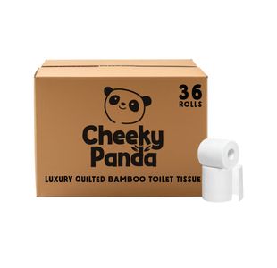 Cheeky Panda Professional 3-Ply Bamboo Toilet Tissue Rolls Quilted 160 Sheet (Pack of 36) LQTOILT36